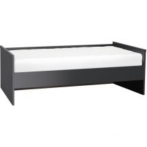 Petits-meubles - Lit banquette 90x200cm sommier inclus Vox Young User Noir