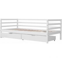 Happy Garden - Lit banquette pour enfant 190x90cm avec tiroirs jules