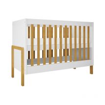Lit bébé 60x120 Kocot Kids Victor - Blanc et Chêne