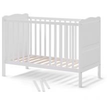 Vitalispa - Lit bébé Tobi, Blanc, 60x120 cm