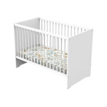 Lit bébé - 120 x 60 cm - Babyprice First - En bois blanc