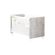 Lit bébé - 120 x 60 cm - Babyprice Scandi gris - En bois