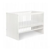 Lit bébé 120x60cm Blanc DALYA Lit à barreaux amovible