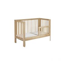 Lit bébé 120x60cm Hêtre OLIVE barreaux amovible et barrière de sécurité inclus