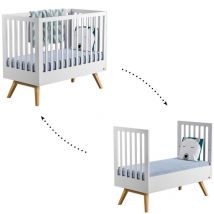 Lit bébé évolutif VOX Nature Blanc