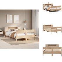 Lit bibliothèque sans matelas 140x190 cm bois de pin massif - Lit Bibliothèque - Lits Bibliothèque - Lit - Lit Double