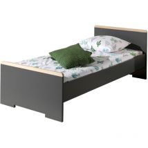 Les Tendances - Lit 90x200 Vipack London - Anthracite
