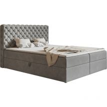 Lit 180x200 Doro - Gris (Jasmine 90)