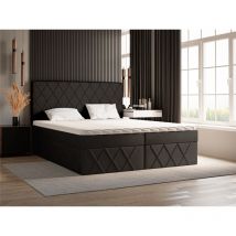 Emporius - Lit 160x200 Pesto - Noir (Amor Velvet 4322)