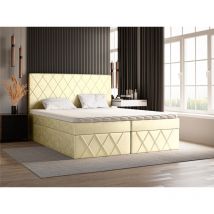 Emporius - Lit 140x200 Pesto - Beige (Amor Velvet 4323)