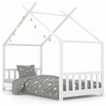 Les Tendances - Cadre de lit d'enfant Blanc Bois de pin massif 70x140 cm vidaXL
