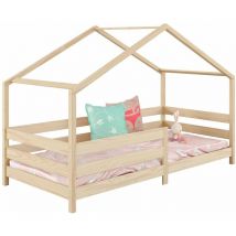 Idimex - Lit cabane rena 90 x 190 cm, en pin massif naturel
