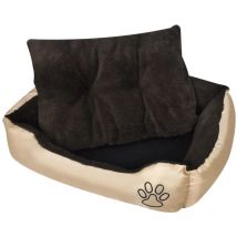 Lit chaud pour chiens avec coussin rembourrée L