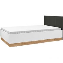 Lit coffre 120x200 sommier inclus Ronan Blanc