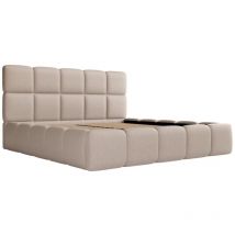 Lit coffre 140 x 190 cm - Tissu chiné - Beige - damado de Pascal Morabito
