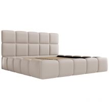 Lit coffre 160 x 200 cm - Tissu effet cuir - Beige - damado de Pascal Morabito