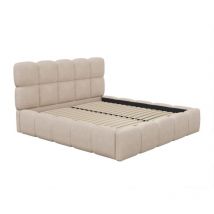 Lit coffre 180 x 200 cm - Tissu bouclette - Beige - damado de Pascal Morabito