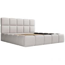 Pascal Morabito - Lit coffre 180 x 200 cm - Tissu chiné - Gris clair - damado de
