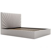 Lit coffre 180 x 200 cm - Tissu - Gris clair - rilioda de Pascal Morabito