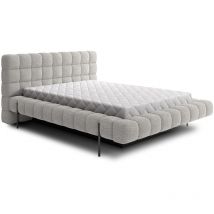 Petits-meubles - Lit coffre 180x200 sommier inclus Ezio Gris clair