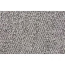 Lit coffre 200x200cm avec tête de lit capitonnée Bouclette Gris - Hauteur totale : 39cm