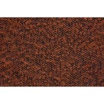 Lit coffre 140x200cm avec tête de lit capitonnée Bouclette Terracotta - Hauteur totale : 39cm