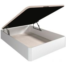 Lit Coffre 140x190 - Blanc