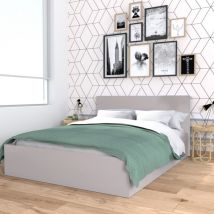 Lit coffre madrid 160x200 + 1 sommier / Gris/ 206x172x85 cm
