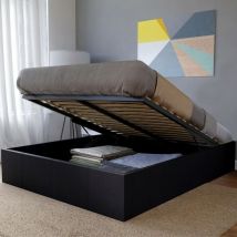 Truhenbett torino 140x190 + 1 Bettkasten / Schwarz/ 200x155x32 cm