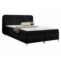 Lit continental Baltimore 196, Magic Velvet 2219, Continental, Double, 160x200, Tapisserie, Sommier à lattes, 190x205x135cm