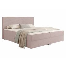 Lit continental Memphis 117, Rico 19, Double, Continental, 140x200, Tapisserie, Sommier à lattes, 145x208x105cm