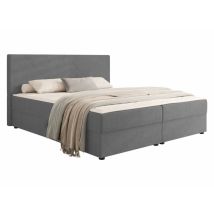 Lit continental Memphis 117, Rico 23, Continental, Double, 140x200, Tapisserie, Sommier à lattes, 145x208x105cm