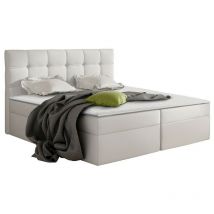 Lit continental Comfivo 195, Soft 017, Double, Continental, 180x200, Faux cuir, Sommier à lattes, 186x206x113cm