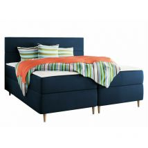 Lit continental Memphis 135, Itaka 11, Double, Continental, 160x200, Tapisserie, Sommier à lattes, 165x207x116cm