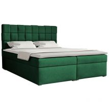 Lit continental Pomona 117, Kronos 19, Double, Continental, 180x200, Tapisserie, Sommier à lattes, 180x215x115cm