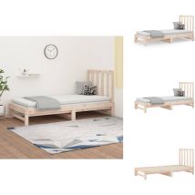 Lit coulissant sans matelas 2x(90x190) cm - Lit De Jour - Canapé Lit - Lit Invité - Lit Pliable - Meuble Multifonction
