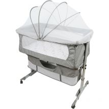 Haloyo - Lit de bébé Portable Hauteur Réglables et Chambre Multifonctionnel européen,Lit parapluie,92 x 58 x 70-90cm,gris foncé