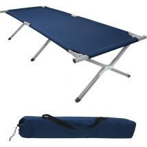 Fraschetti - Lit pliant en aluminium de camping avec sac pour le transport de la marque militaire safari de camping