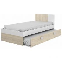 Sommier traîné Dina Blanc naturel 190 x 25 x 93 cm - Blanc naturel