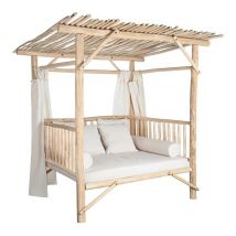 Lit de jardin Dkd Home Decor white natural 200 x 180 x 200 cm