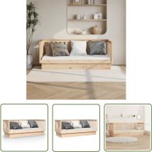 Kalisse - The Living Store Lit de jour sans matelas 75x190 cm bois de pin massif - Lit De Jour - Canapé-lit - Lit Invité - Lit En Bois - Lit