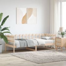 Lit de jour 80x200 cm Bois de pin massif - Vidaxl