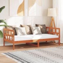 Avimac - Lit de jour sans matelas cire marron 90x200 cm bois pin massif