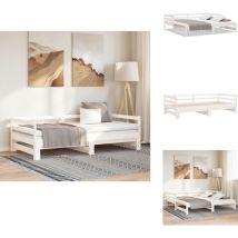 Lit de jour et lit gigogne sans matelas 90x200 cm bois massif - Lit Deux Places - Canapé Lit - Lit Gigogne - Meuble Multifonction - Lit Design