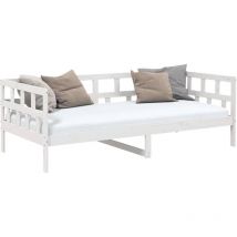 Lit de jour sans matelas blanc bois de pin massif 90x190 cm vidaXL