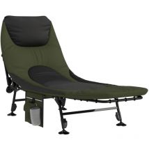 Lit de pêche avec pieds à boue réglables pliable vert - Vidaxl