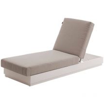Lit de piscine Allure avoine polyester et aluminium - Hespéride