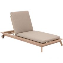 Lit de piscine Manissa beige aluminium et polyester - Hespéride