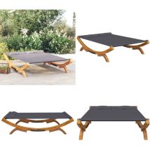 Lit de repos extérieur 165x188,5x46 cm Bois courbé Anthracite - lit de repos d'extérieur - lits de repos d'extérieur - Home & Living