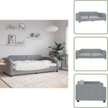 Lit de repos gris clair 100x200 cm tissu - Lit De Repos - Lits De Repos - Canapé-lit - Lit D'appoint